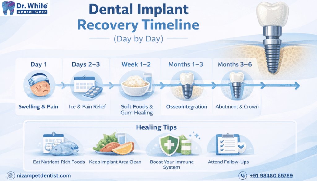 dental implant recovery timeline