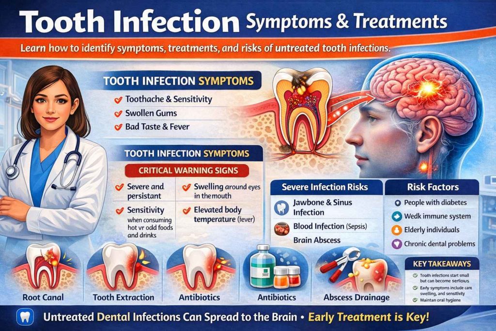 Tooth infection symptoms and treatments