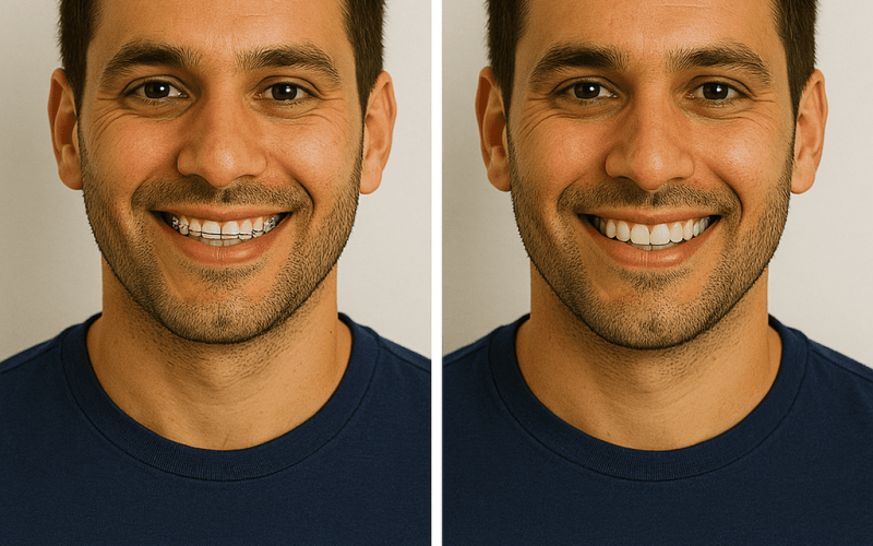 Braces before and after